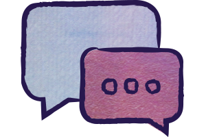 Illustration of talk bubbles